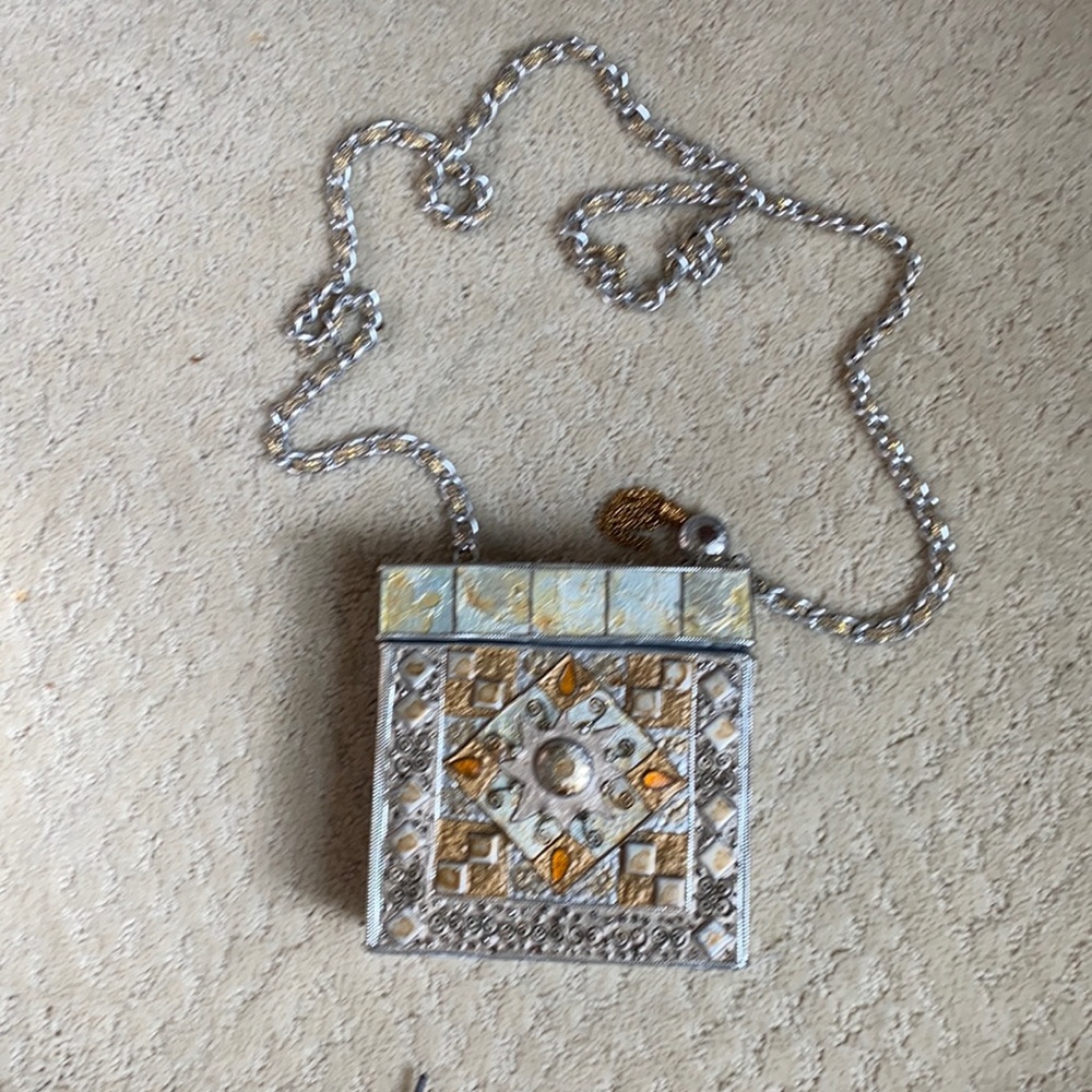 Vintage hard crossbody purse